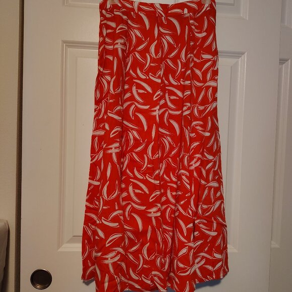Maxi Skirt A Line Pleated Pink Floral Laura & Jayne Collection Vintage 80's